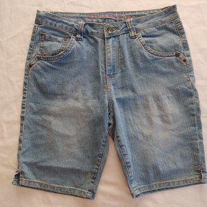 PLUS SIZE GIRLS BERMUDA DENIM SHORT